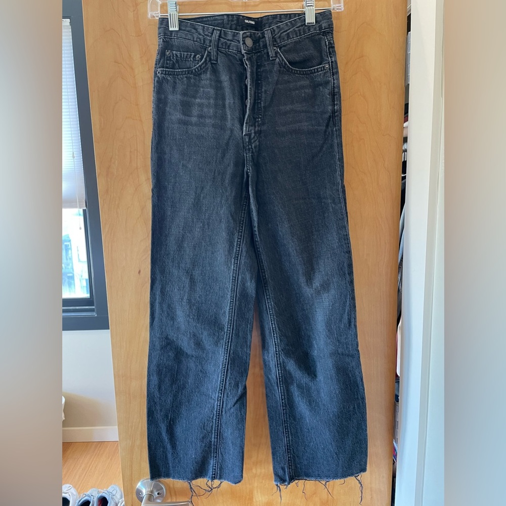 GRLFRND Bobbi Super High Rise Wide Leg Crop Jeans 24